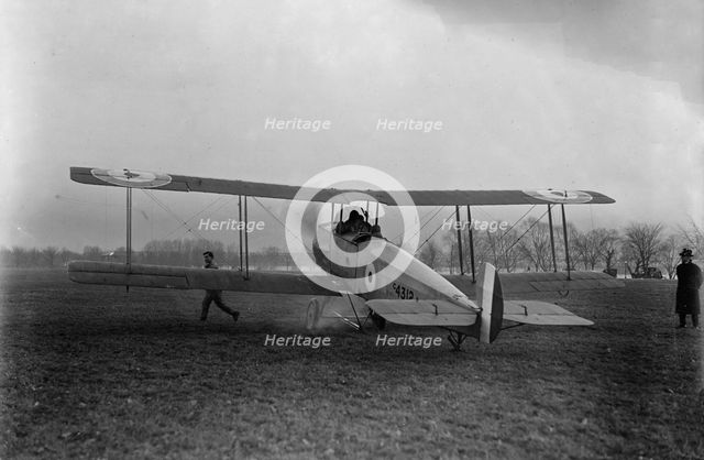 Allied Aircraft - Demonstration At Polo Grounds; Col. Charles E. Lee, British Aviator..., 1917. Creator: Harris & Ewing.