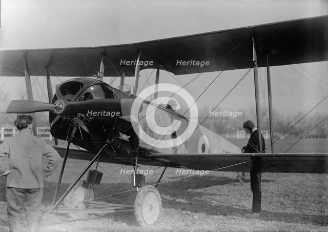 Allied Aircraft - Demonstration At Polo Grounds; Col. Charles E. Lee, British Aviator..., 1917. Creator: Harris & Ewing.