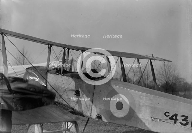Allied Aircraft - Demonstration At Polo Grounds; Col. Charles E. Lee, British Aviator..., 1917. Creator: Harris & Ewing.