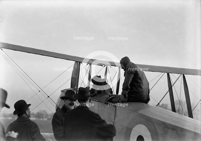 Allied Aircraft - Demonstration At Polo Grounds; Col. Charles E. Lee, British Aviator..., 1917. Creator: Harris & Ewing.