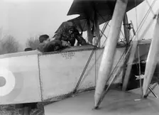 Allied Aircraft - Demonstration At Polo Grounds; Col. Charles E. Lee, British Aviator..., 1917. Creator: Harris & Ewing