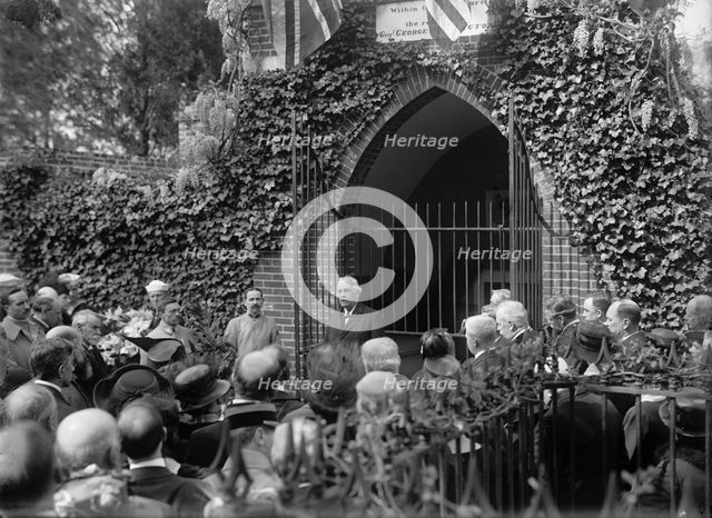 Allied Commission To U.S. At Mount Vernon: Groups At Tomb of Washington, 1917. Creator: Harris & Ewing.