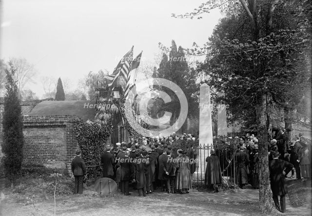 Allied Commission To U.S. At Mount Vernon: Groups At Tomb of Washington, 1917. Creator: Harris & Ewing.