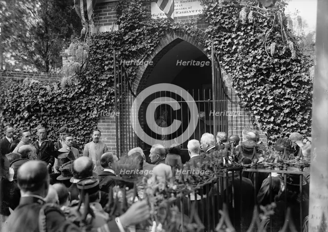 Allied Commission To U.S. At Mount Vernon: Groups At Tomb of Washington, 1917. Creator: Harris & Ewing.