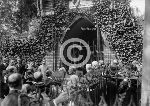 Allied Commission To U.S. At Mount Vernon: Groups At Tomb of Washington, 1917. Creator: Harris & Ewing.
