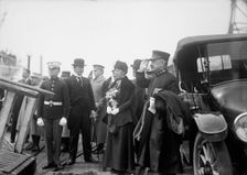 Allied Commission To U.S. Boarding Mayflower For Trip To Mount Vernon: Admiral F.F. Fletcher, 1917. Creator: Harris & Ewing
