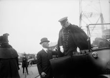Allied Commission To U.S. Boarding Mayflower For Trip To Mount Vernon: General H.L. Scott, 1917. Creator: Harris & Ewing