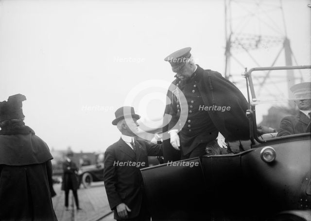 Allied Commission To U.S. Boarding Mayflower For Trip To Mount Vernon: General H.L. Scott, 1917. Creator: Harris & Ewing.