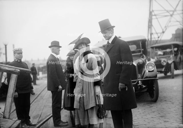 Allied Commission To U.S. Boarding Mayflower For Trip To Mount Vernon: Secretary And Mrs..., 1917. Creator: Harris & Ewing.