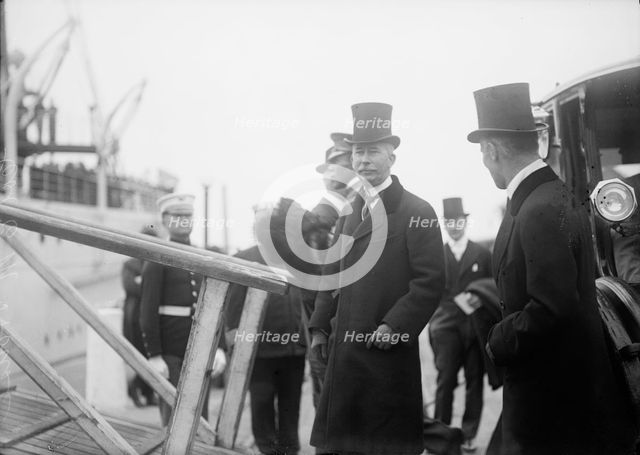 Allied Commission To U.S. Boarding Mayflower For Trip To Mount Vernon: Col. House, 1917. Creator: Harris & Ewing.