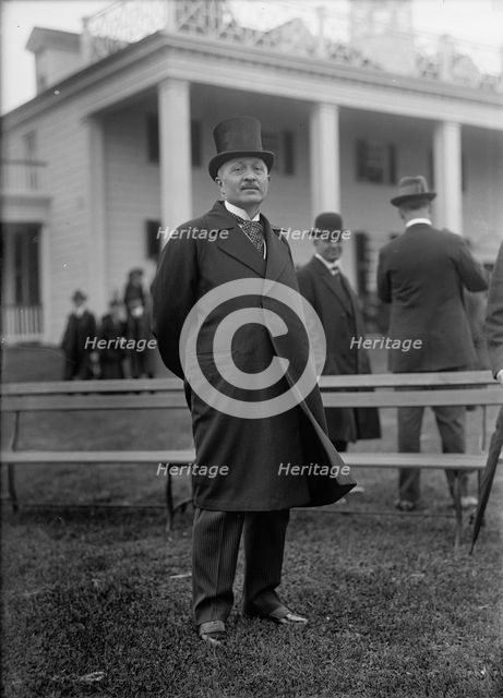 Allied Commission To U.S. Seated On Lawn: Standing, Viviani, 1917. Creator: Harris & Ewing.