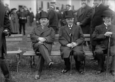 Allied Commission To U.S. Seated On Lawn: Viviani And Balfour, 1917. Creator: Harris & Ewing
