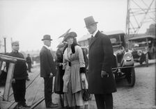 Allied Commission To U.S. Boarding Mayflower For Trip To Mount Vernon: Secretary And Mrs..., 1917. Creator: Harris & Ewing