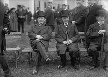 Allied Commission To U.S. Seated On Lawn: Viviani And Balfour, 1917. Creator: Harris & Ewing