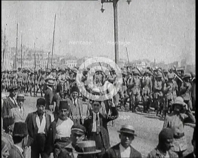 Allied Soldiers Massing in Constantinople, 1922. Creator: British Pathe Ltd.