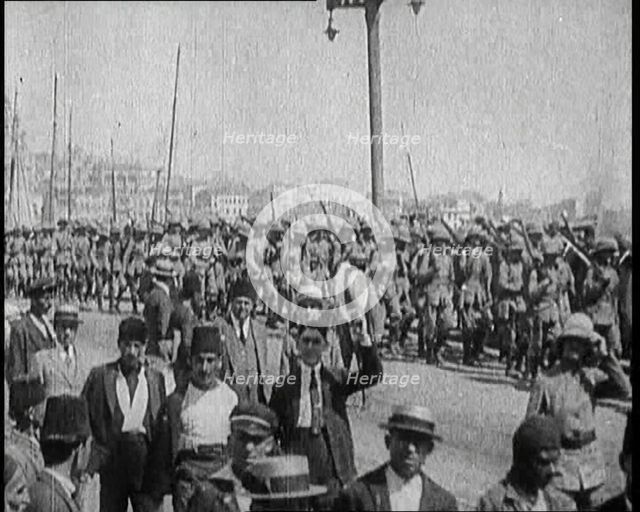 Allied Soldiers Massing in Constantinople, 1922. Creator: British Pathe Ltd.