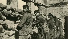 Allied soldiers in Flanders, First World War, 1915, (c1920). Creator: Unknown