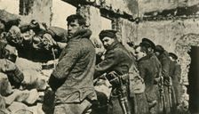 Allied soldiers in Flanders, First World War, 1915, (c1920). Creator: Unknown