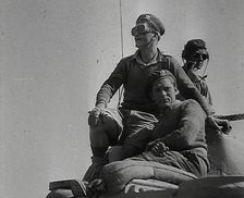 Allied Soldiers Riding a Tank, 1942. Creator: British Pathe Ltd