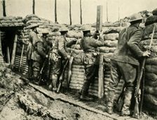 Allied soldiers using periscopes, Flanders, First World War, 1915-1916, (c1920). Creator: Unknown