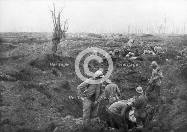 Allied troops, 31 July 1917 at the Yser Canal, Belgium, 1926. Artist: Unknown