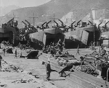 Allied Troops and Vehicles Assembled in Naples Harbour, 1943-1944. Creator: British Pathe Ltd