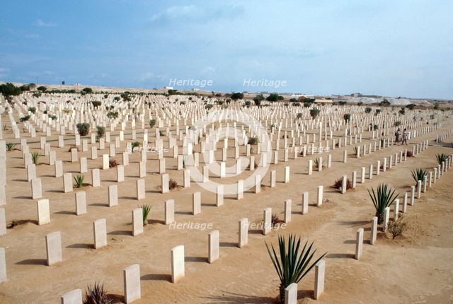Allied War Cemetery, El Alamein, Egypt.  Creator: Vivienne Sharp.