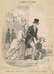 Allongeons le pas ... voila ceux hommes ..., 19th century. Creator: Honore Daumier