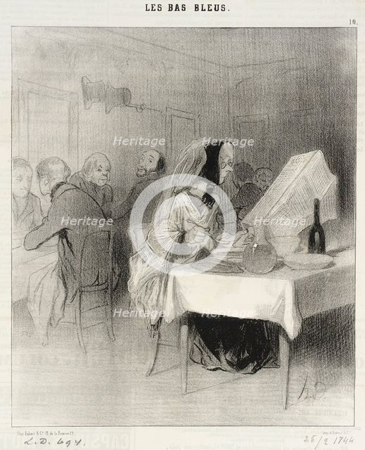 Allons!...on n'a pas encore rendu compte de mon roman..., 1844. Creator: Honore Daumier.