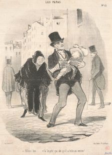 Allons bon ... v'la p'tit qui dit ..., 19th century. Creator: Honore Daumier
