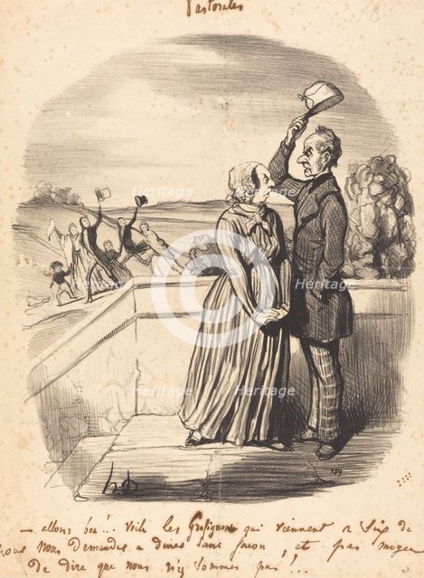 Allons bon!... voilà les Grafignons..., 1845. Creator: Honore Daumier.