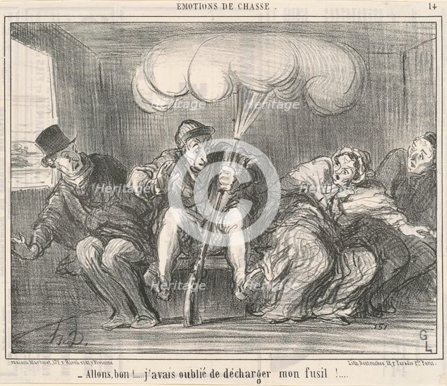 Allons Bon! J'avais oublié de décharger mon fusil!, 19th century. Creator: Honore Daumier.