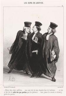Allons donc, chers confrères..., 1845. Creator: Honore Daumier