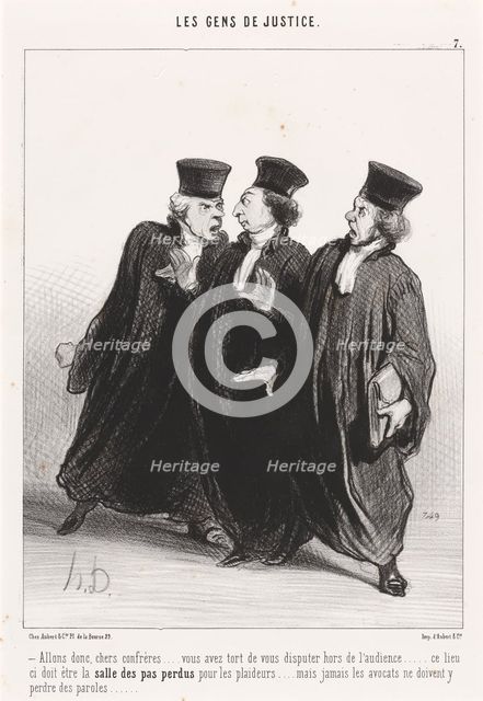 Allons donc, chers confrères..., 1845. Creator: Honore Daumier.