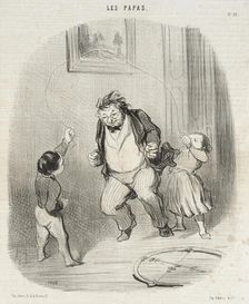 Allons, papa, fait encore trente-deux tours!, 1847. Creator: Honore Daumier