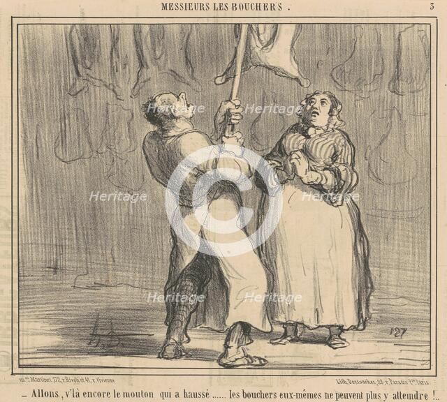 Allons, v'la encore le mouton qui a haussé, 19th century. Creator: Honore Daumier.