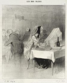 Allons!...on n'a pas encore rendu compte de mon roman..., 1844. Creator: Honore Daumier