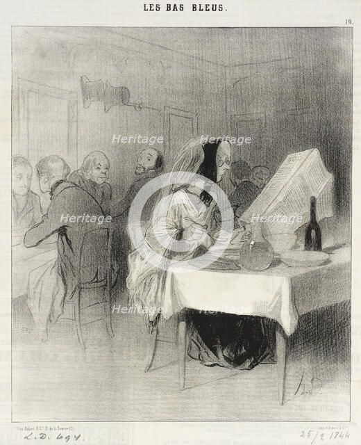 Allons!...on n'a pas encore rendu compte de mon roman..., 1844. Creator: Honore Daumier.