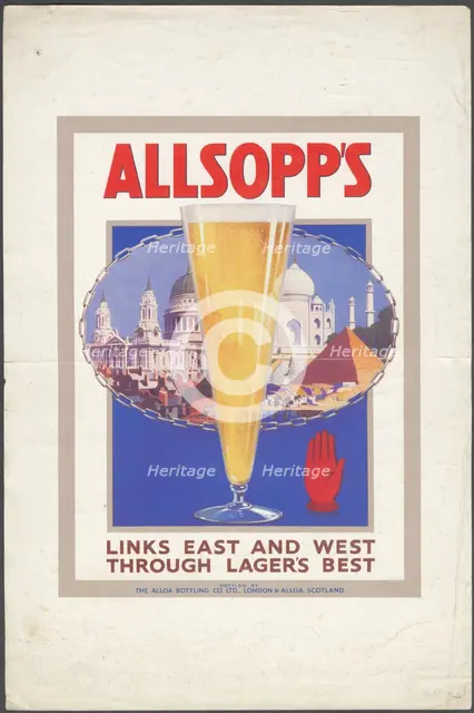 Allsopp's Lager, 1920s. Artist: Wilfred Fryer