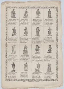 Allusive verses for masquerades, ca. 1860-70. Creator: Julian Mariana