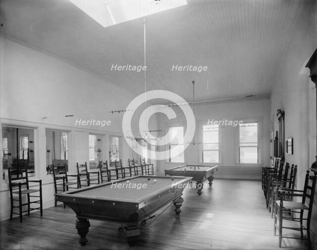 Alma Sanitarium, billiard room, Alma, Mich., between 1895 and 1910. Creator: Unknown.