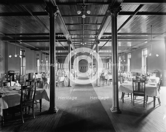 Alma Sanitarium, dining room, Alma, Mich., between 1900 and 1910. Creator: William H. Jackson.