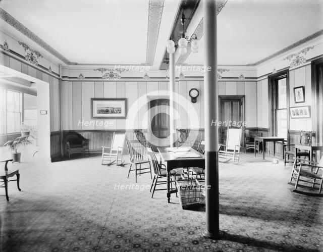 Alma Sanitarium, gentlemen's writing room, Alma, Mich., between 1900 and 1910. Creator: William H. Jackson.