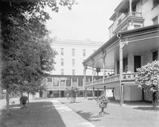 Alma Sanitarium, in the grounds, Alma, Mich., between 1895 and 1910. Creator: Unknown