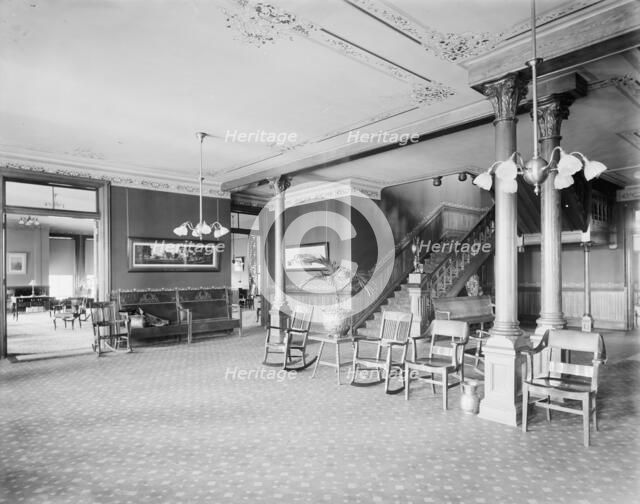 Alma Sanitarium, reception hall, Alma, Mich., between 1900 and 1910. Creator: William H. Jackson.