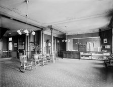 Alma Sanitarium, reception hall and office, Alma, Mich., between 1900 and 1910. Creator: William H. Jackson