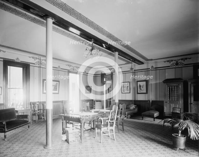Alma Sanitarium, smoking room, Alma, Mich., between 1895 and 1910. Creator: Unknown.