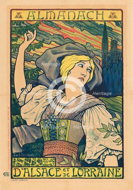 Almanach d'Alsace et de Lorraine, 1896. Creator: Paul Berthon.