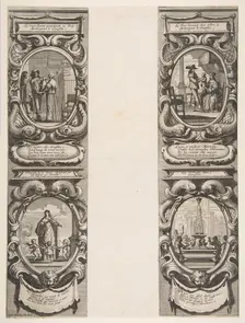 Almanach for 1639: Louis XIII and Anne of Austria entrusting the Kingdom and the Heir Appa..., 1638. Creator: Abraham Bosse