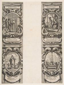 Almanach for 1639: Louis XIII and Anne of Austria entrusting the Kingdom and the Heir Appa..., 1638. Creator: Abraham Bosse